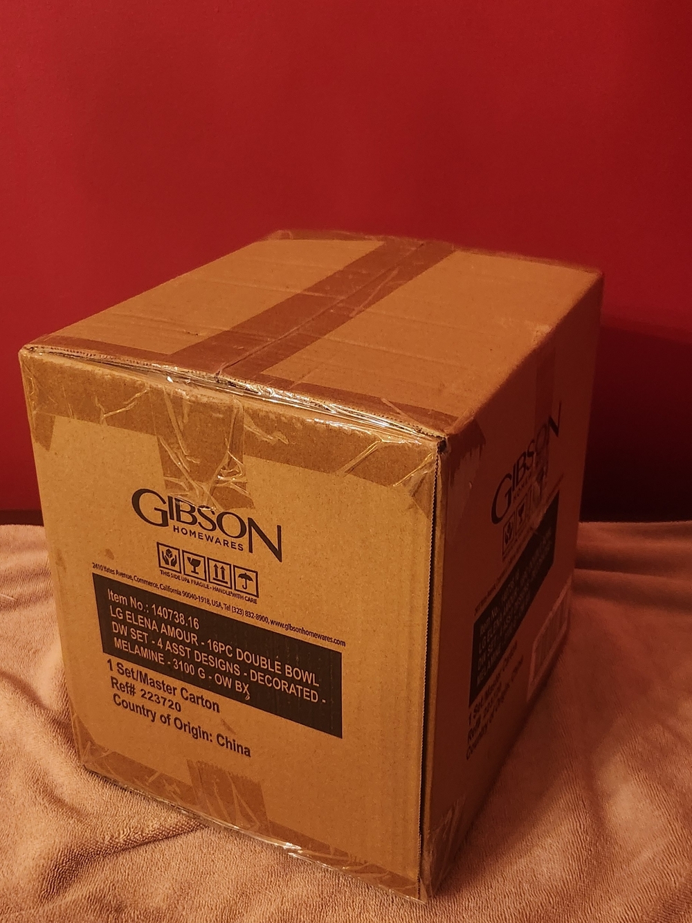 Gibson 16 Piece Bowl Set 1 Set In Master Carbon NWT